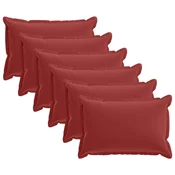Vidaxl Prevleka za blazino 6 kos HOUTEN Vinorodna rdeča 50 x 75 cm