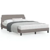 shumee vidaXL Posteljni okvir brez vzmetnice, taupe, 120x200 cm, oblazinjen s tkanino
