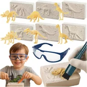 slomart KRUZZEL Komplet za izkopavanje dinozavrov 6 v 1
