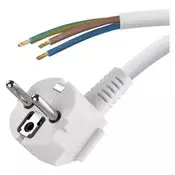 Priključna vrvica PVC 3x0,75mm bela 2M