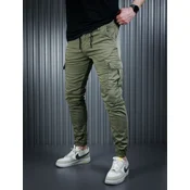 Denistar Muške pantalone 100/2541, Kargo, Maslinaste