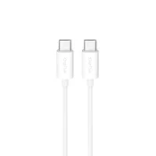Puro USB-C vtični kabel 25W, TPE, 3m, bel