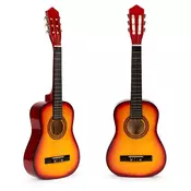 ECO TOYS Velika klasicna drvena gitara za decu sa 6 žica – ecotoys