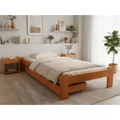 Ljubki dom Postelja ADA 90 x 200 cm jelša Posteljno dno: Lamelno posteljno dno, Vzmetnica: Vzmetnica Coco Maxi 19 cm