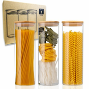Deco Haus DECOHAUS STORAGE - BAMBOO LID 3 SET - 1950ml