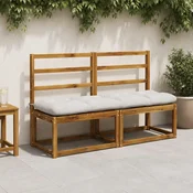 vidaXL Blazina za klop VIANEN 100% poliester Bela 140 x 40 x 12 cm