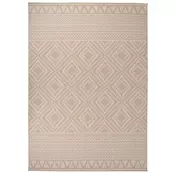 Vanjski tepih ravnog tkanja 120 x 170 cm smede pruge