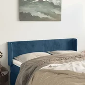 Vidaxl vidaXL Vzglavje s krilci temno modro 147x16x78/88 cm žamet