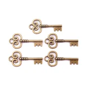 Obesek KEY 19x40mm - stara medenina (20 kosov)
