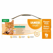 IAMS Delights 96 x 85 g - Kopno & morje v omaki