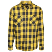 Plaid flannel shirt blk/honey