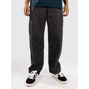 Blue Tomato Leopard Print Baggy Denim Jeans grey leopard
