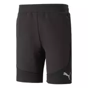 PUMA Sportske hlače EVOSTRIPE, siva / crna