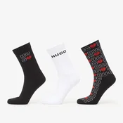 Nogavice Hugo Boss 3-Pack Qs Valentine Cc Excalibur Grey 43-46