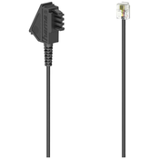 HAMA Hama telefon priključni kabel [1x moški konektor TAE-F - 1x RJ11 vtič 6p4c] 3 m črna, (20411115)