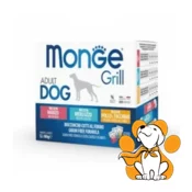 Monge Grill MultiBox, Beef, Codfish, Chicken&Turkey 12x100g, Sosici Za Pse