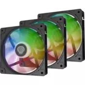 Ventilator Genesis OXAL 120 ARGB, 3-pack, črn