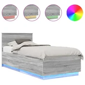 Krevetna konstrukcija Siva Sonoma 70 x 190 cm Konstruirano drvo