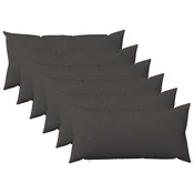vidaXL Prevleka za blazino 6 kos HEERLEN Temno siva 40 x 80 cm Blago