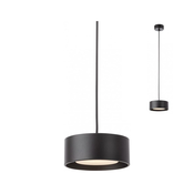 Redo 01-3101 - LED luster na sajli PUNKT LED/6W/230V precnik 15 cm crna