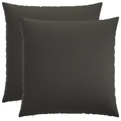 vidaXL Prevleka za blazino 2 kos HEERLEN Temno siva 80 x 80 cm Blago