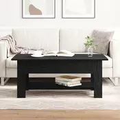 vidaXL vidaXL Klub miza Črna Oreh 102x55x42 cm Lesena, (22056179)