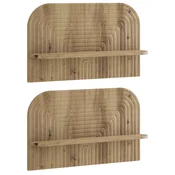 vidaXL Stenska polica 2 kos Artisan hrast 60 x 13,5 x 37,5 cm