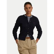 Polo Ralph Lauren Pletena jopica 211971868008 Mornarsko modra Slim Fit