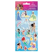 Luna: Disney princeske 3D napihnjen komplet nalepk na listu velikosti 10x22 cm