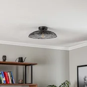 Stropna svetilka Lindby Thorian, črna, železo, O 40 cm, E27 - Dnevna soba/jedilnica - Dizajn - Kovina