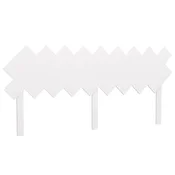 Vidaxl Posteljno vzglavje belo 178x3x80,5 cm trdna borovina