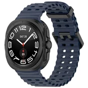 Silikonski pas Techsuit W062 za Samsung Galaxy Watch Ultra 47mm/Galaxy Watch Ultra 2 - mornarsko moder