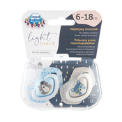 CANPOL BABIES Silikonska varalica za bebe Bonjour Paris 6-18M 2/1 plava i siva