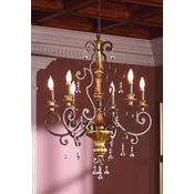Quoizel QZ-MARQUETTE6-A - Luster na lancu MARQUETTE 6xE14/60W/230V bronzan