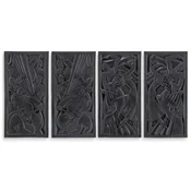 Casa Padrino luxury wall relief set of 4 60.5 x 5.5 x H. 121 cm - Bronze murals - Living room decoration - Hotel decoration - Wall decoration - Decorative accessories - Luxury quality