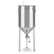 Klarstein Gärkeller Pro XL, fermentacijski kotel, 60 litrov, odtočni ventil za kvas, 304 nerjaveče jeklo (BRD3-Conical-60)