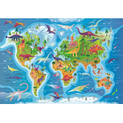 Clementoni Puzzle Zemljevid dinozavrov 180 kosov