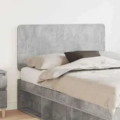 Vidaxl Vzglavje z vzglavjem Betonsko siva 135 cm Konstruiran les