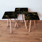 HANAH HOME Set 3 stocica 3Shp184 Black