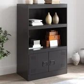 Vidaxl Komoda črna 67x39x107 cm jeklo