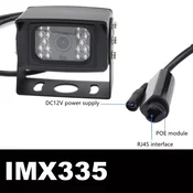 KJB Žična IP kamera z mikrofonom, IMX335, 3,6 mm, PoE