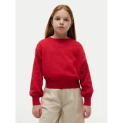 Tommy Hilfiger Pulover Pointelle KG0KG09504 Rdeča Relaxed Fit