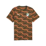 PUMA CA´te dIvoire ftblCulture Printed Tee Men, Performance, Loden Green/Melon Glow, L