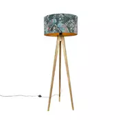 Trikotnik Vintage les s senčilom pava zelene barve 50 cm - Tripod Classic