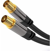 PremiumCord TV antena HQ povezovalni kabel M/F 75Ohm (135dB) 4x zaščiten 1,5m