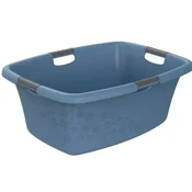 Rotho Flowers koš za perilo 50 l, moder