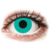 CRAZY LENS - Solid Turquoise - dnevne leče brez dioptrije (2 leči)