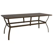 Vrtni stol smedi 190 x 80 x 72 cm celicni