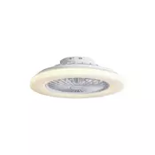 Stropni ventilator bel 48,5 cm vklj. LED zatemnilna RGB z daljinskim upravljalnikom - Clemo