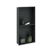 Niša za tuš mat crna 32x62x9 cm nehrdajuci celik